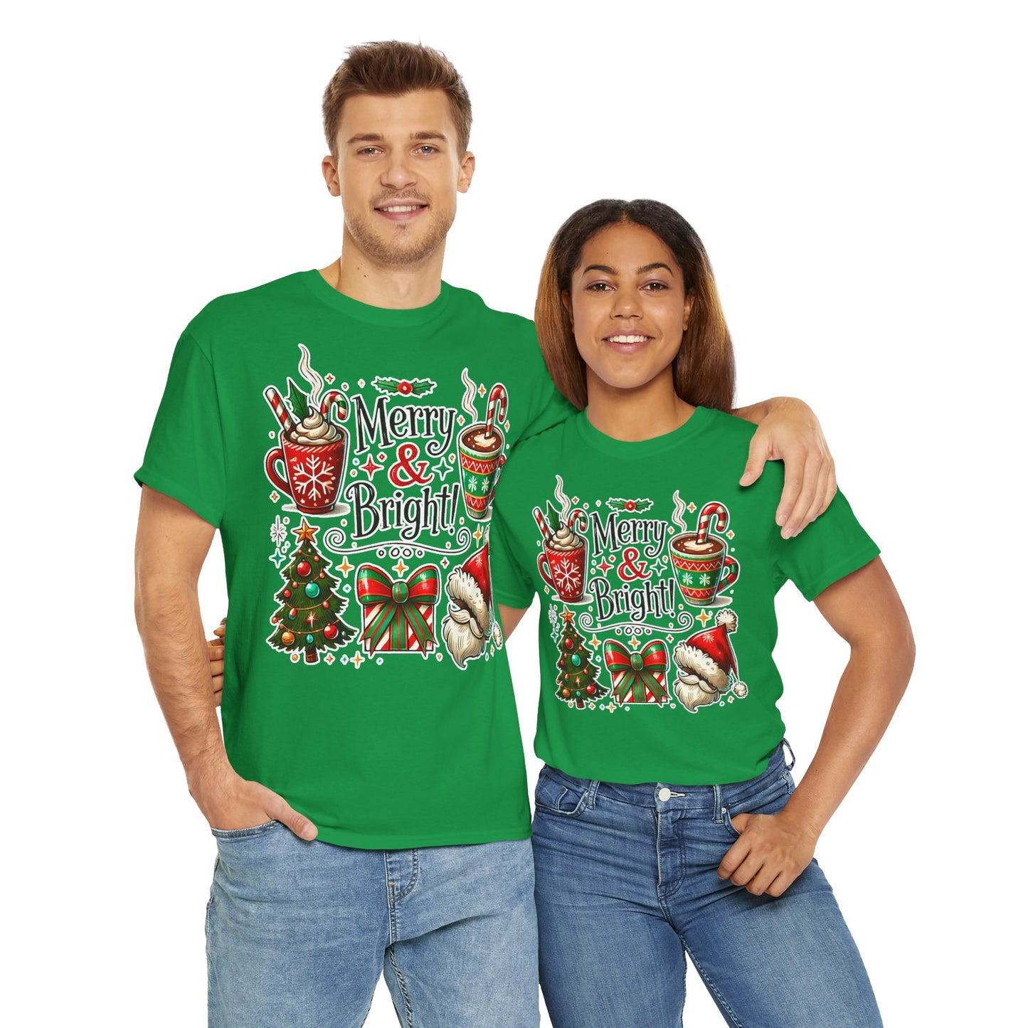 Merry & Bright! Cute Merry and Bright Unisex Christmas T-shirt