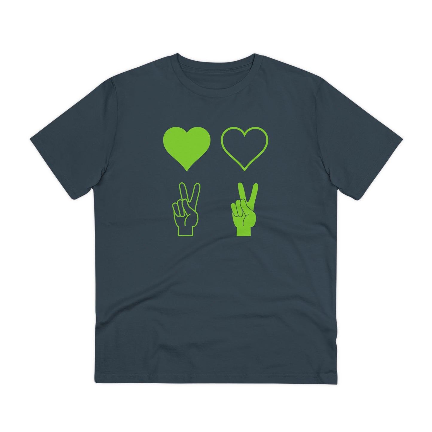 Love Love Peace Peace - eco t-shirt - Peace & Love tshirt organic cotton