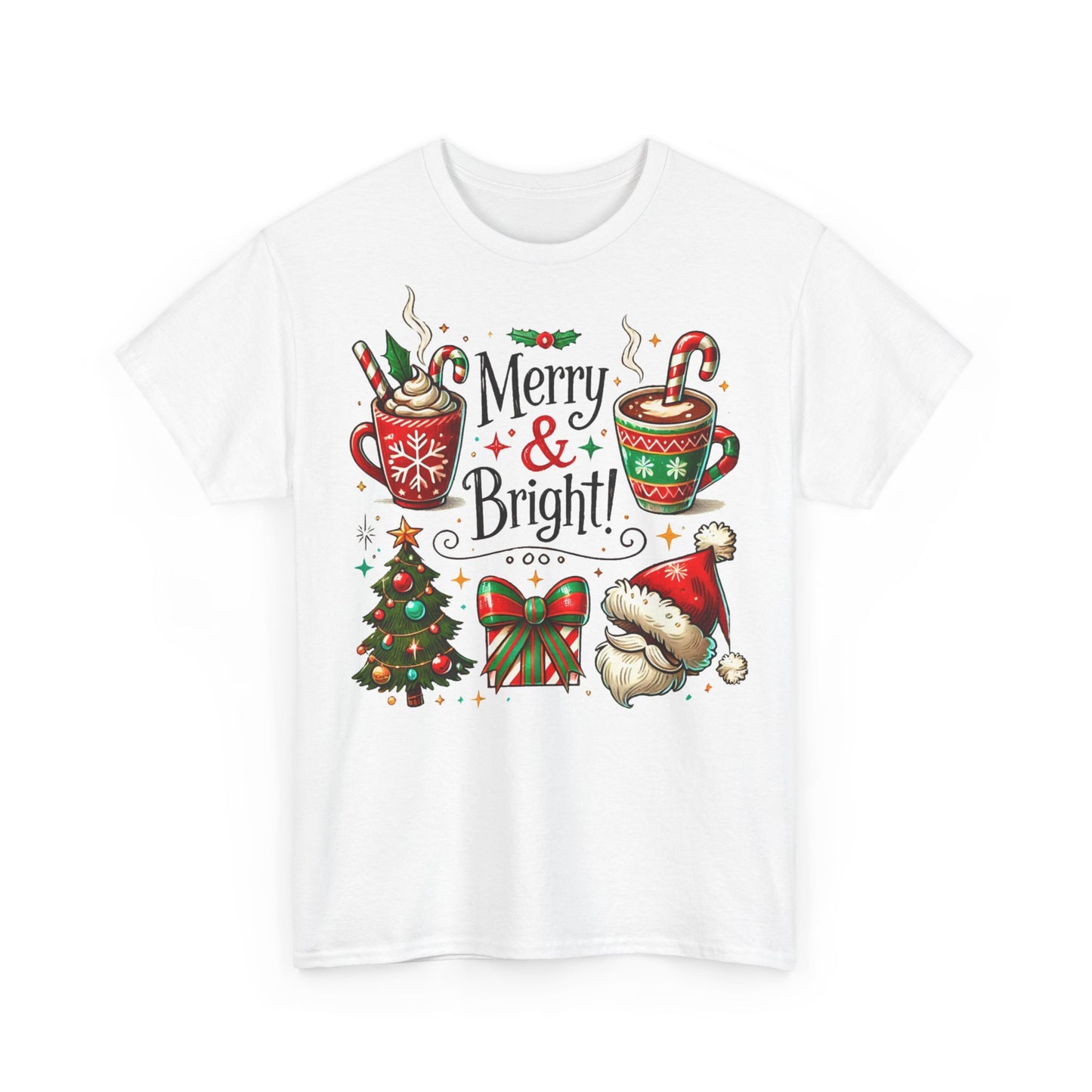 Merry & Bright! Cute Merry and Bright Unisex Christmas T-shirt