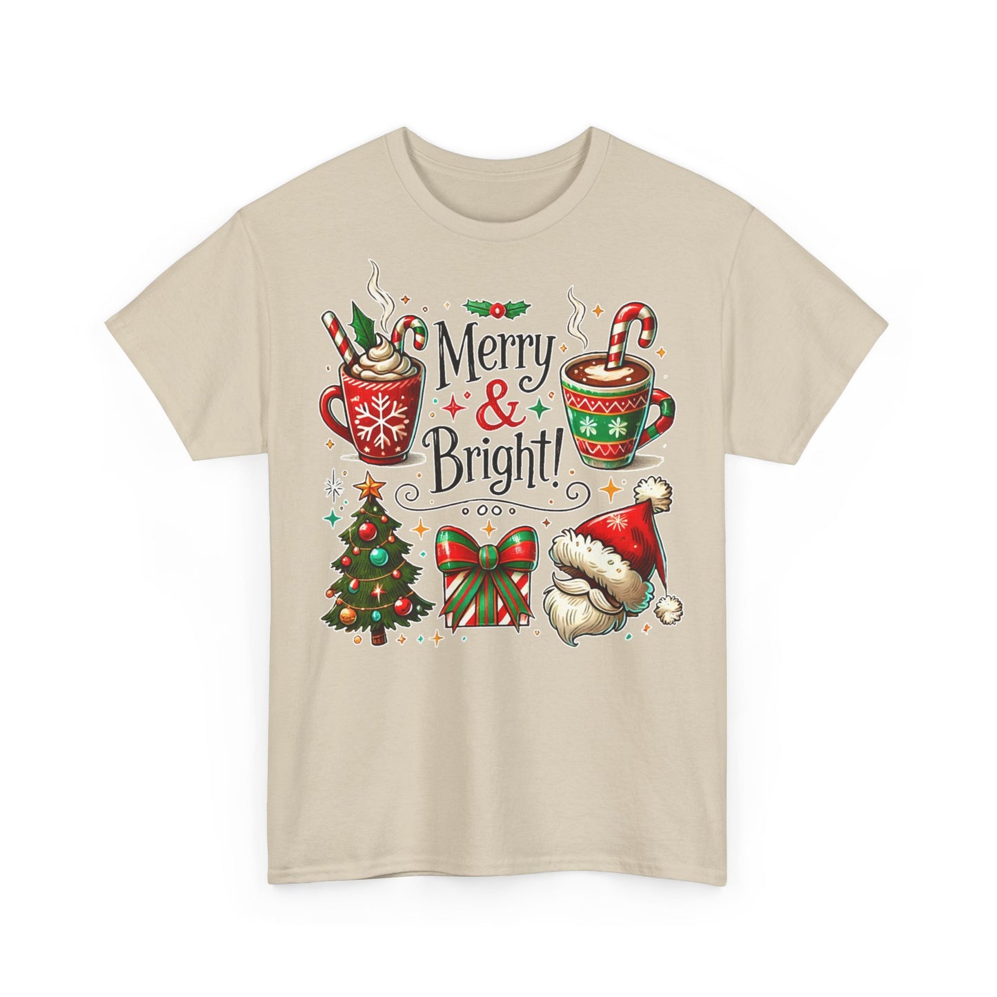 Merry & Bright! Cute Merry and Bright Unisex Christmas T-shirt