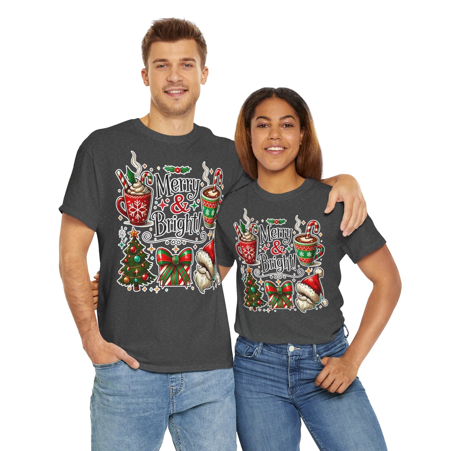 Merry & Bright! Cute Merry and Bright Unisex Christmas T-shirt