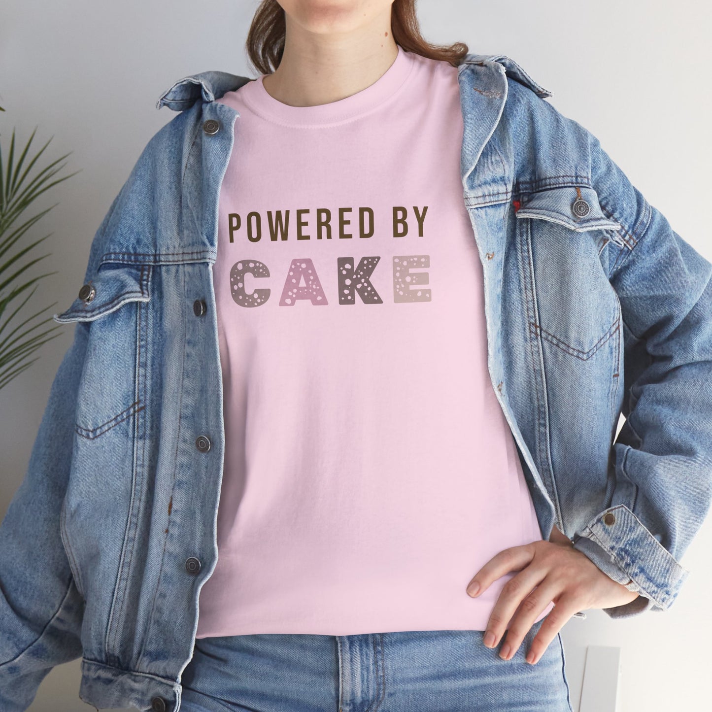 Powered by Cake t-shirt - Cute Cake T-shirt for baking legends - unisex - baker tee - bake off t-shirt