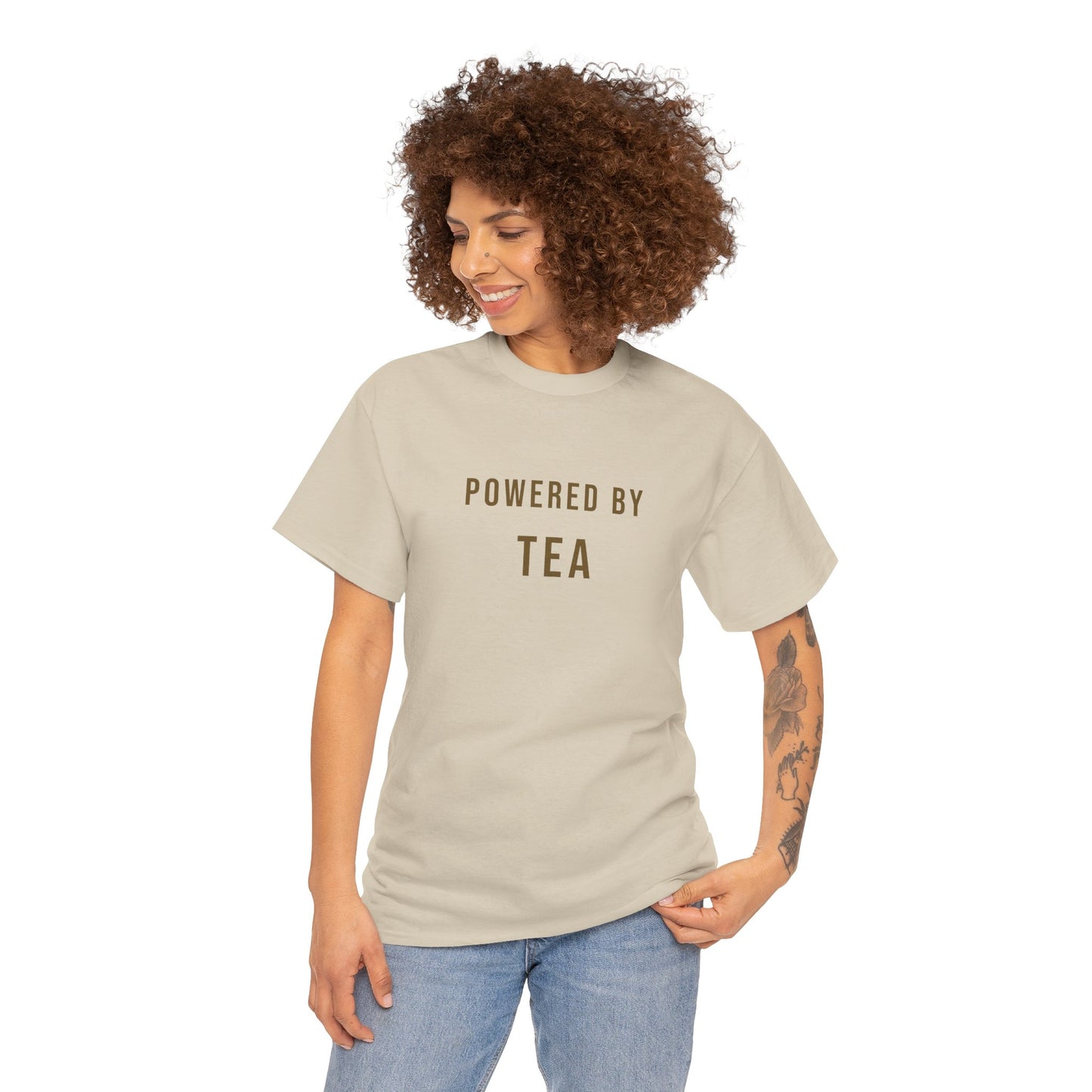 Powered by Tea - Definitive Tea lover T-shirt for caffeine addicts - unisex fit - nice cuppa tea