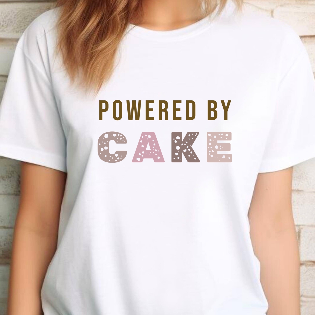 Powered by Cake t-shirt - Cute Cake T-shirt for baking legends - unisex - baker tee - bake off t-shirt