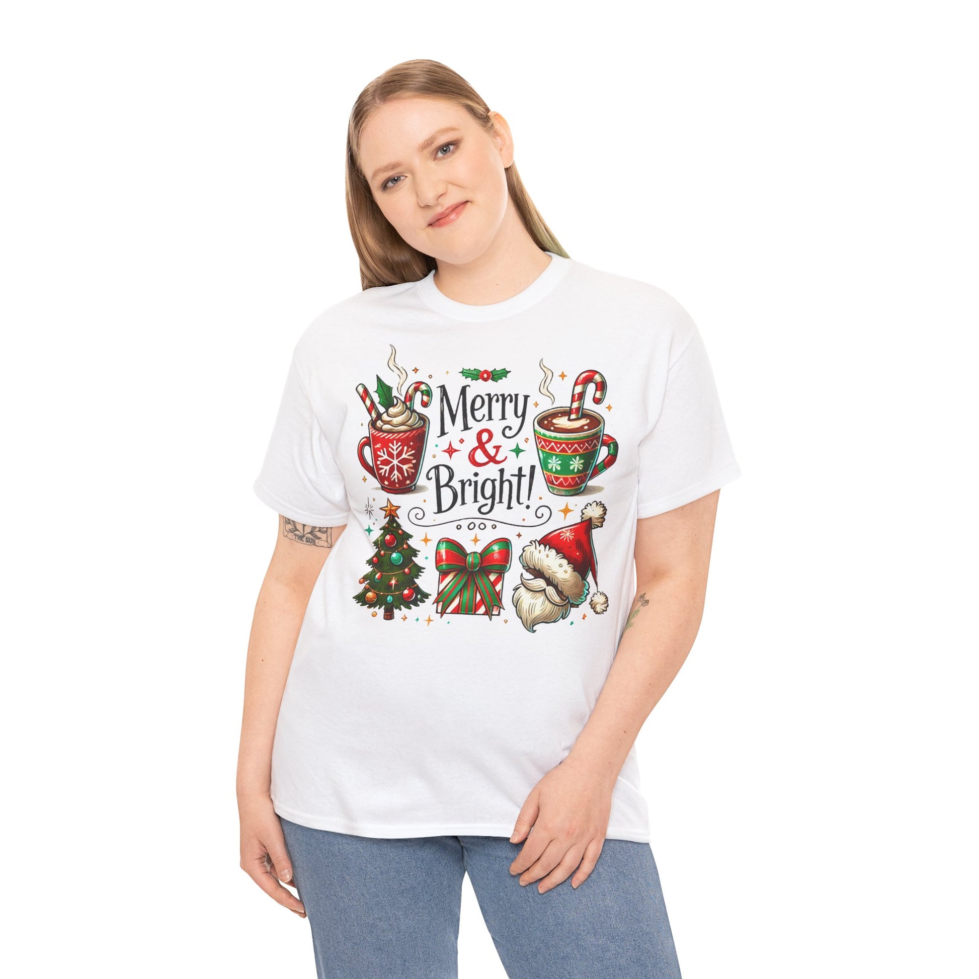 Merry & Bright! Cute Merry and Bright Unisex Christmas T-shirt