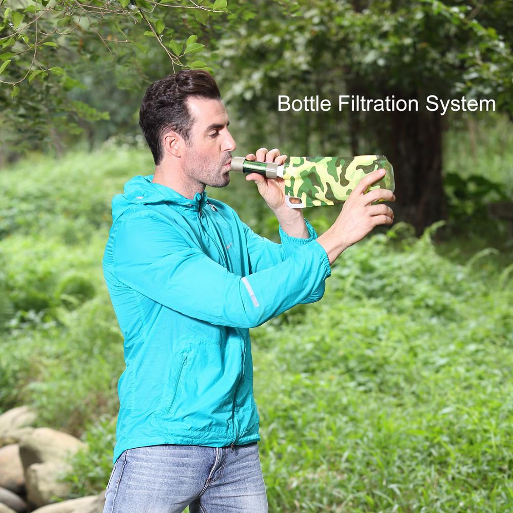 Lightweight 2000 Liters Filtration Capacity Portable Water Filter - Survival Camping Kit.