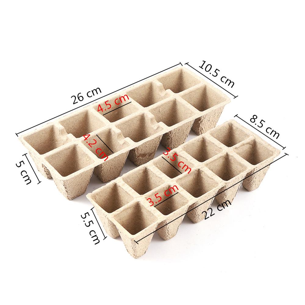 10 Biodegradable Seed Starter Peat Pots / Small peat pots - Seedling Trays.