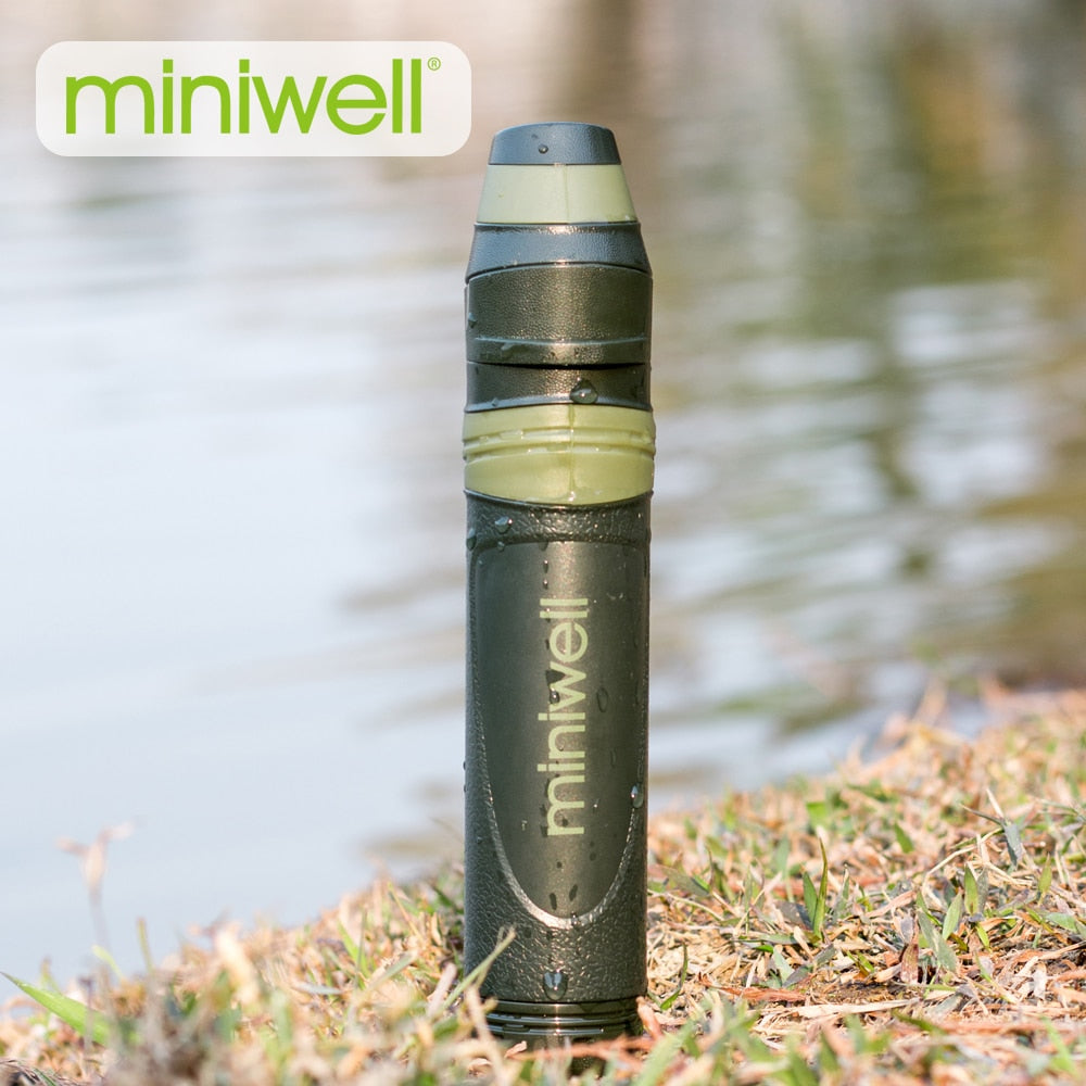 Miniwell Portable Outdoor Straw Water Filter - Survival Camping Equipment.
