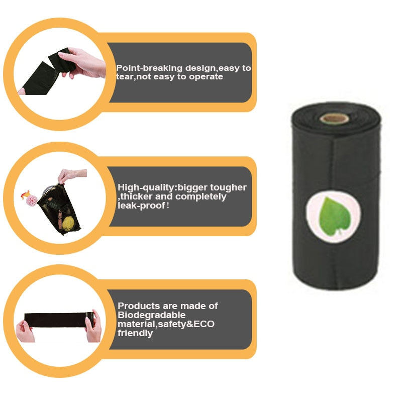 Biodegradable Poop Bags - Eco-Friendly Dog Waste Bags with handy dispenser. Eco-Friendly dog poo bags.