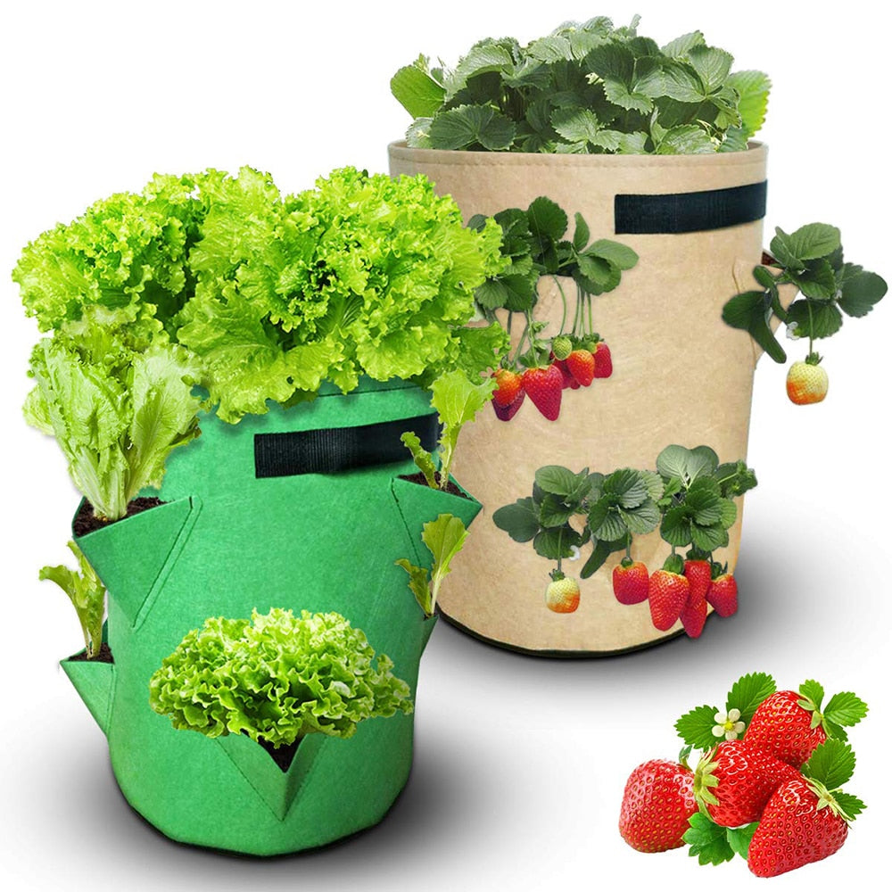 Outdoor Planting - Reusable Vertical Grow Bag for Strawberries, Herbs & Vegetables.