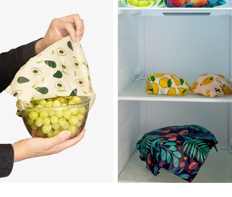 Zero Waste Reusable Storage Wrap - Plastic-Free Beeswax Food Wrap.
