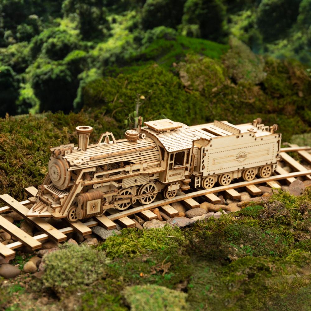 3D  Wooden Puzzles - Movable Steam Train, Grand Prix Car, Army Jeep, Heavy Truck - unique gift idea