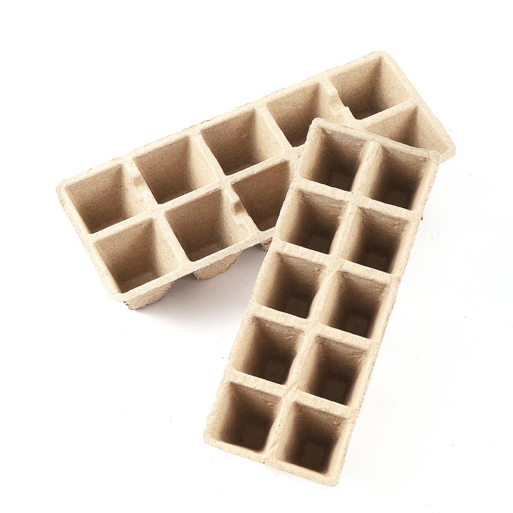10 Biodegradable Seed Starter Peat Pots / Seedling Trays.