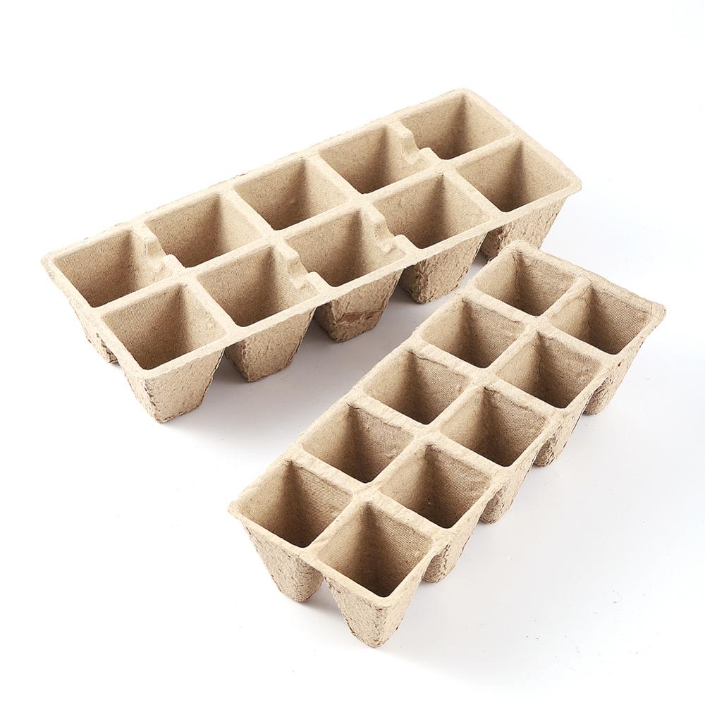 10 Biodegradable Seed Starter Peat Pots / Seedling Trays.