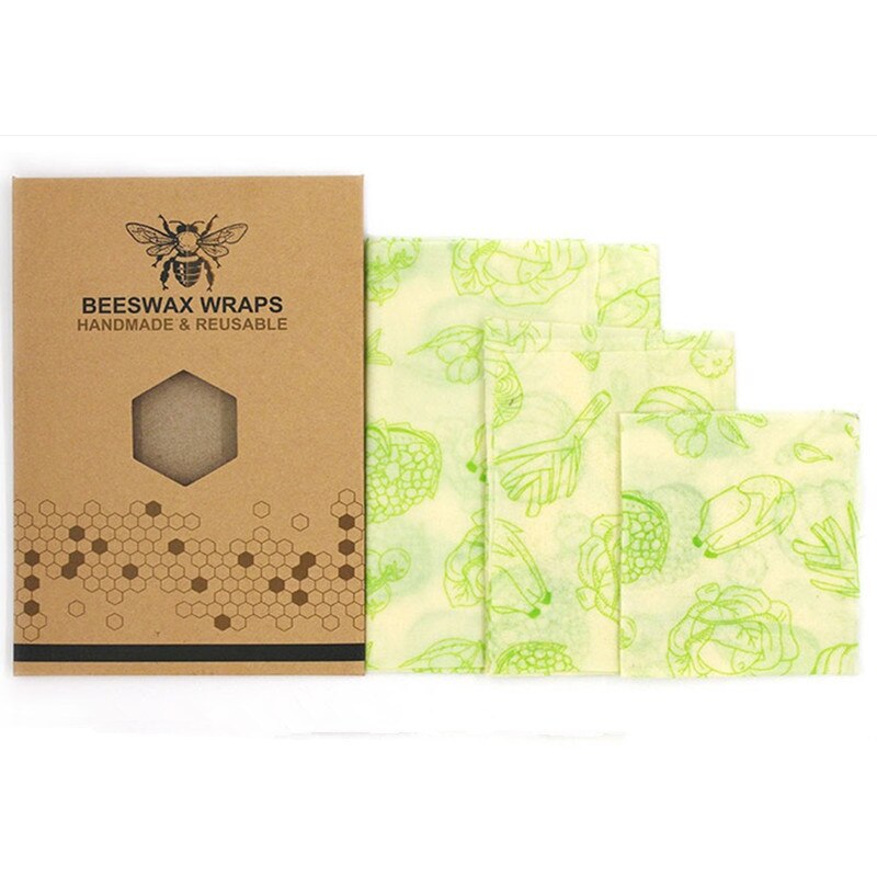 Reusable Beeswax food wrap - Bees Wax Paper Wrap Zero Waste Sandwich Bags.
