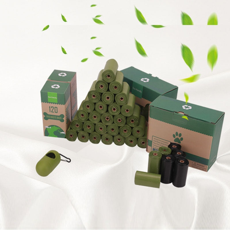 Biodegradable Poop Bags - Eco-Friendly Dog Waste Bags with handy dispenser. Eco-Friendly dog poo bags.