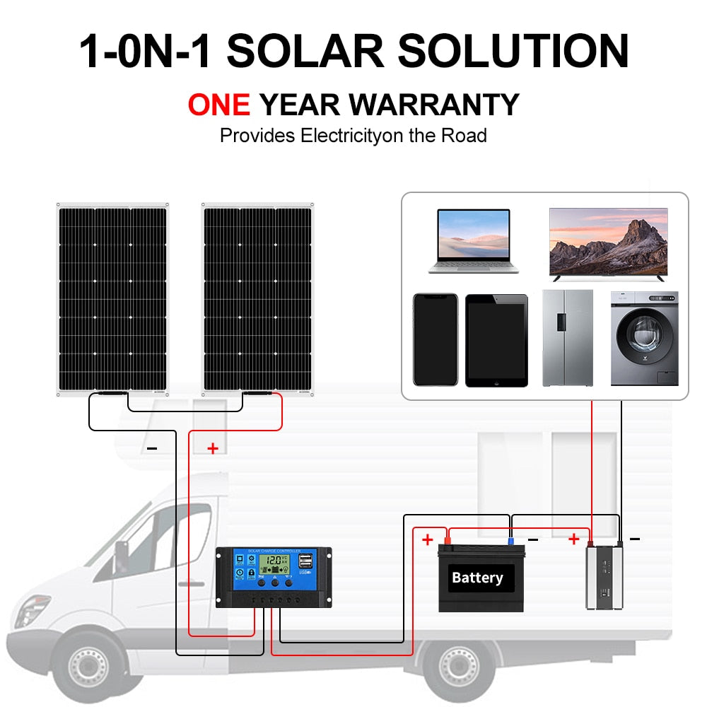 Dokio 18V 10pc 100W Flexible Solar Panel  Charge 12V 1000W.