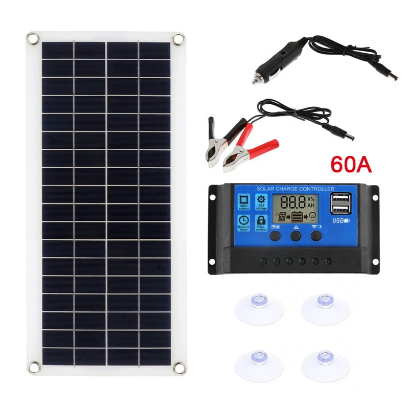 1000W Solar Panel 12V Solar Cell 10A-60A Controller for charging phone and devices outdoors. 1000 Watt Solar Panel