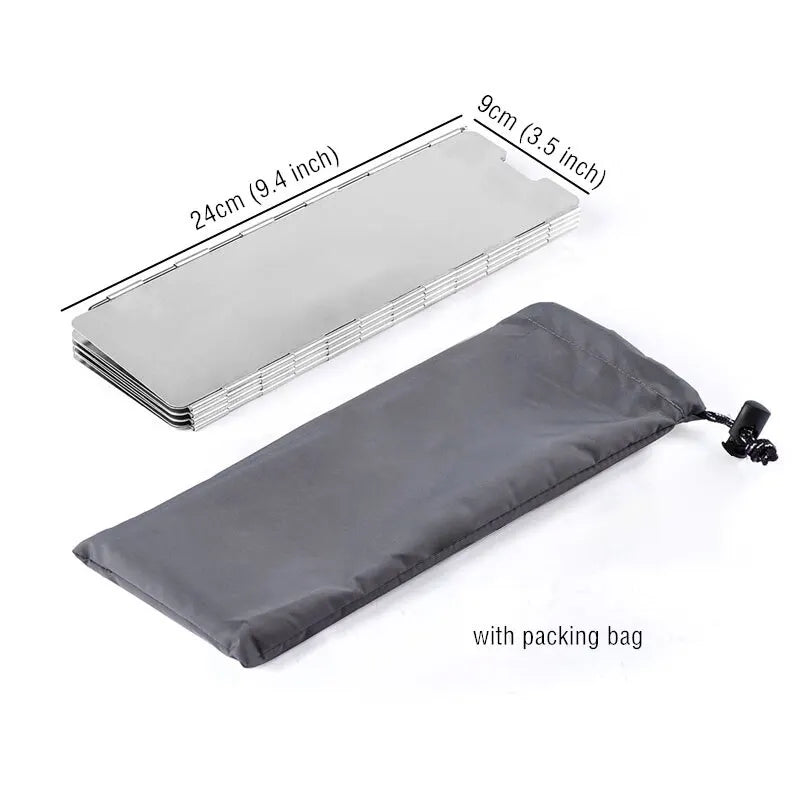 Ultralight Outdoor Foldable Wind Shield - Camping Stoves Wind Deflector