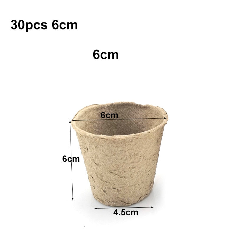 6cm / 8cm Biodegradable Paper Grow Pot for seedlings.