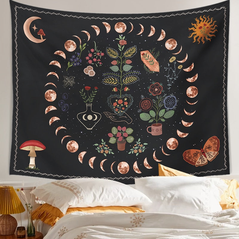 Moon Phase Tapestry Wall Hanging - Lots of Choices.