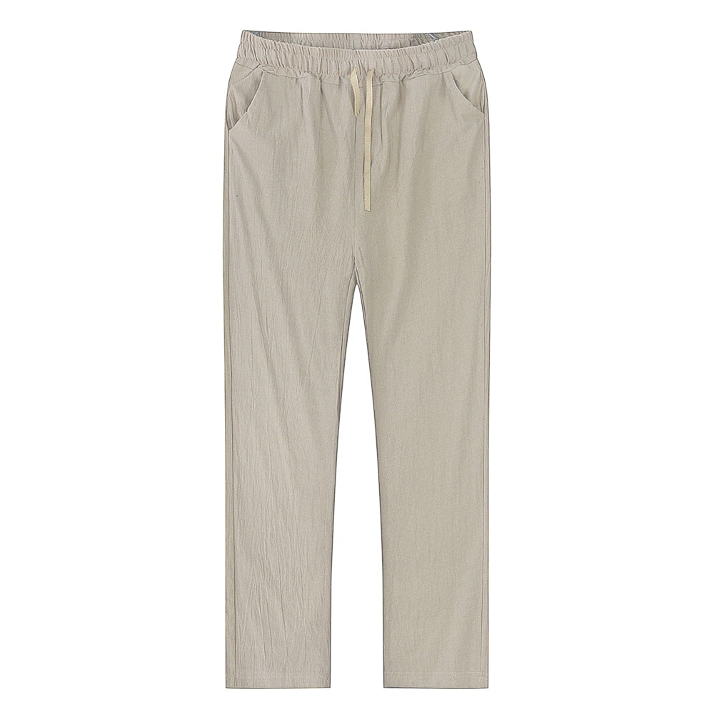 Men's Linen Pants - Breathable Cotton Linen Trousers S-3XL