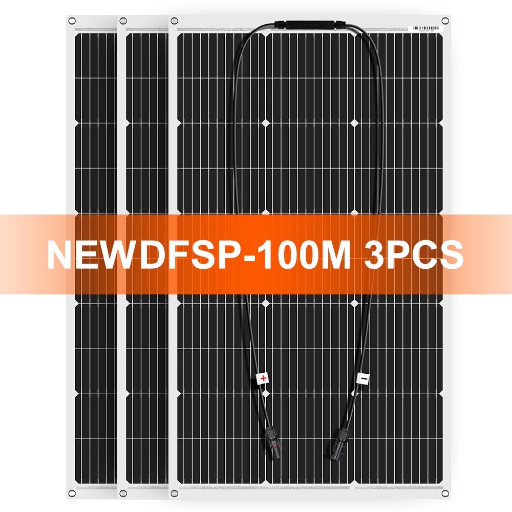 DOKIO 18V 16V 100W 300W Flexible Waterproof Solar Panels.