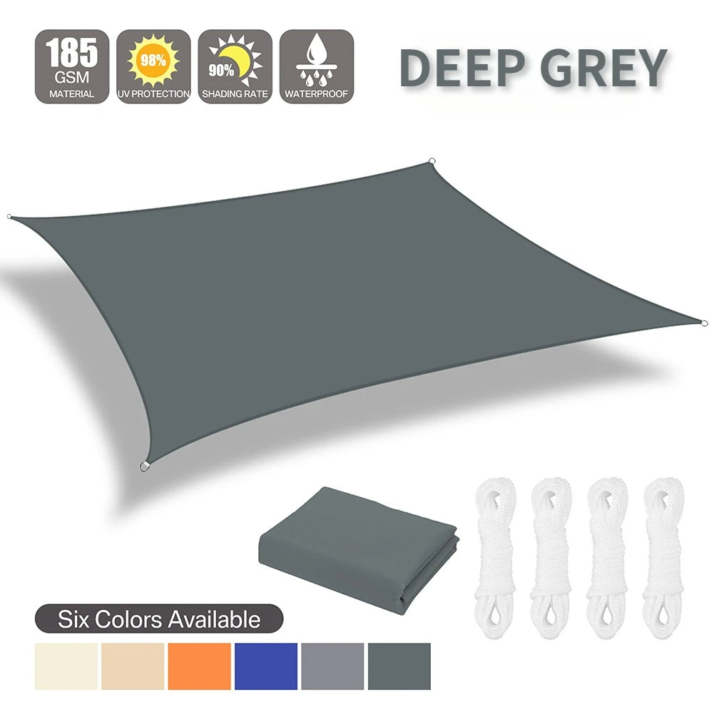 Waterproof Sun Shelter - Sail Awning for Camping Shade  - Garden Canopy for Patio