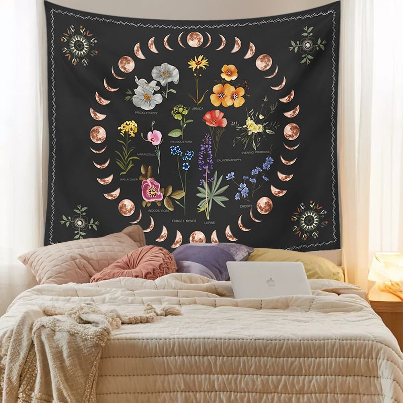 Moon Phase Tapestry Wall Hanging - Lots of Choices.