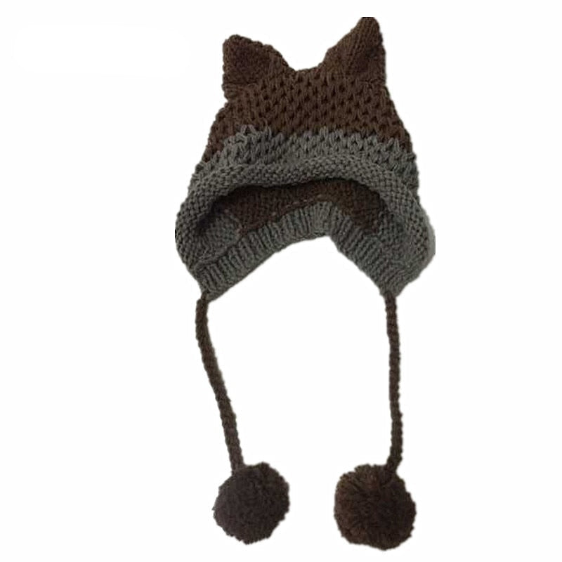 So Cute Fox Ears Beanie - 100% Handmade Knit Hat - lots of choices