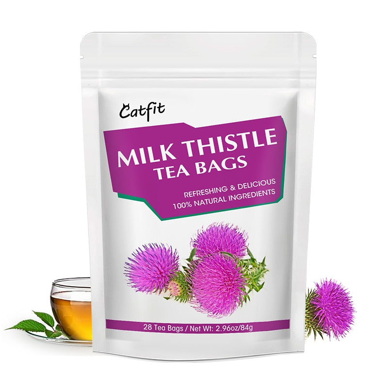 Catfit Natural Herbal Milk Thistle Tea - For Liver Care & Detox.