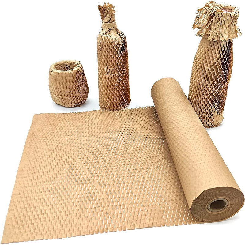 10M Honeycomb Paper Wrap Roll - Recyclable Honeycomb Wrap Eco Friendly Packaging